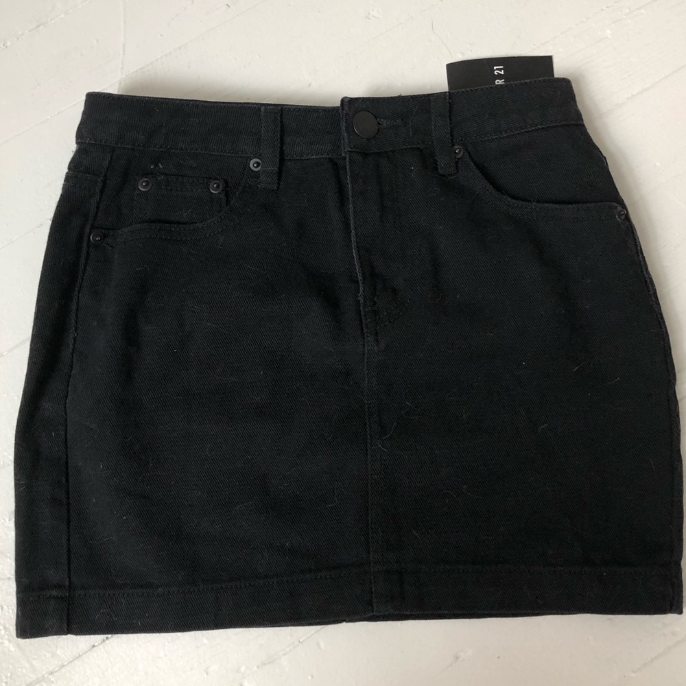 NWT Black Jean Skirt